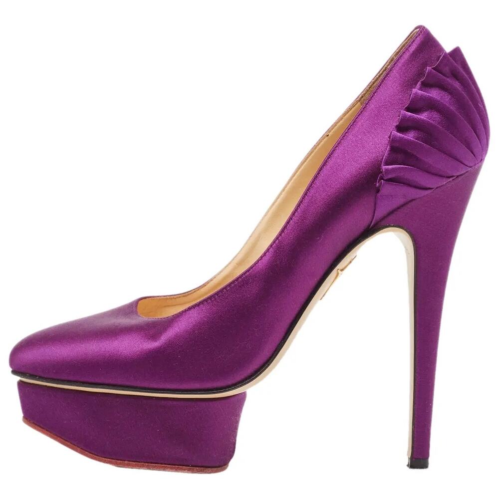 Charlotte Olympia | Paloma Fan Pleat Roxo - Picture 3 of 10
